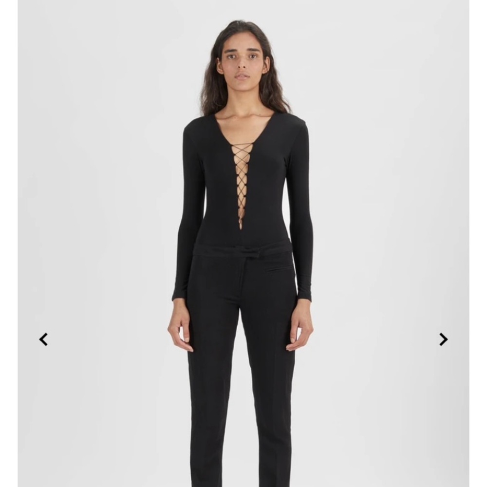 T by Alexander Wang lace front longsleeve bodysuit